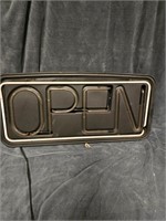 Vintage open electric sign