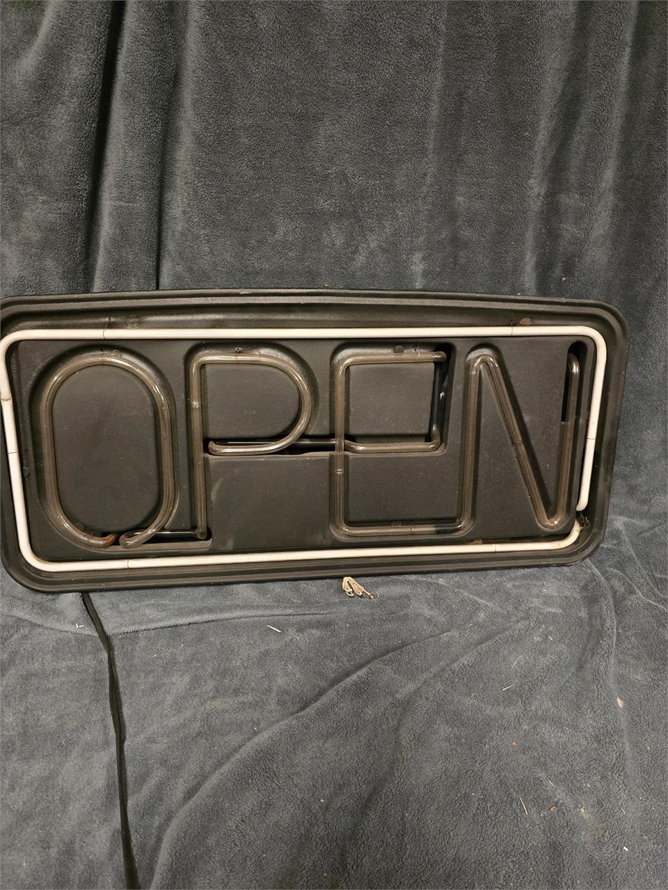 Vintage open electric sign
