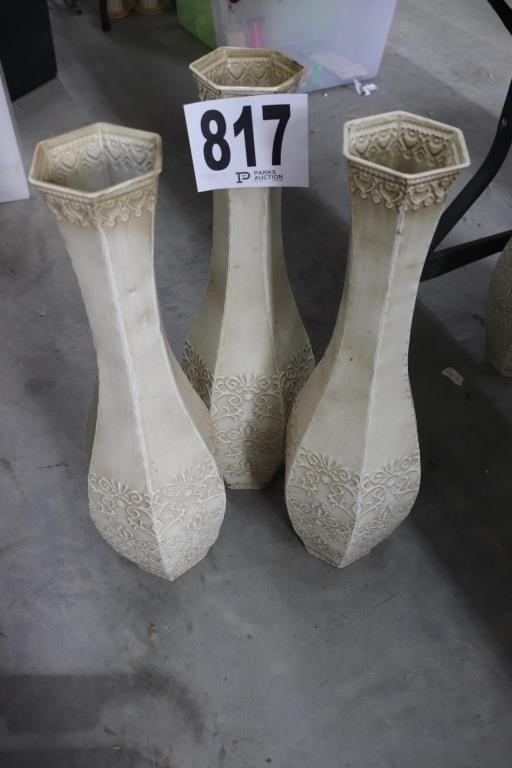 Tall Metal Vases