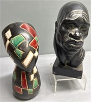 2 Ethnographic Bust Figures