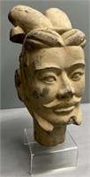 Asian Warrior Stoneware Bust