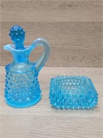 Fenton Aqua Hobnail Pieces