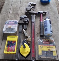Pipe Wrenches, Chain saw chains, Misc.