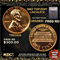 Proof 1962 Lincoln Cent TOP POP! 1c Graded pr69 rd