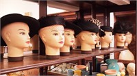 Eight vintage women's hats: some