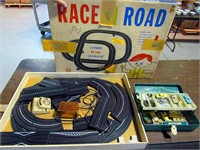 Race Road Slot Car Set w/Cars & Accessories