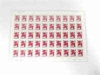Feuille timbres 50x0,30 "Rubra" 1978