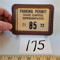 1971-72 State Capitol Parking Permit
