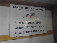 Porcelain MOBIL OIL Lease Sign
