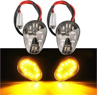 2 PCS Amber LED Turn Signal Indicator Light Lamp t