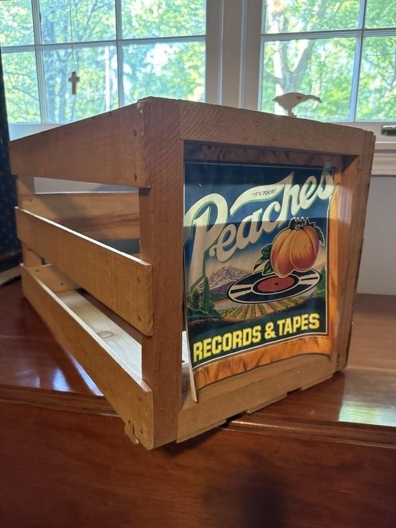 Vintages Peaches Record Crate