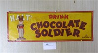 Vintage Chocolate Solider Tin Advertising Sign