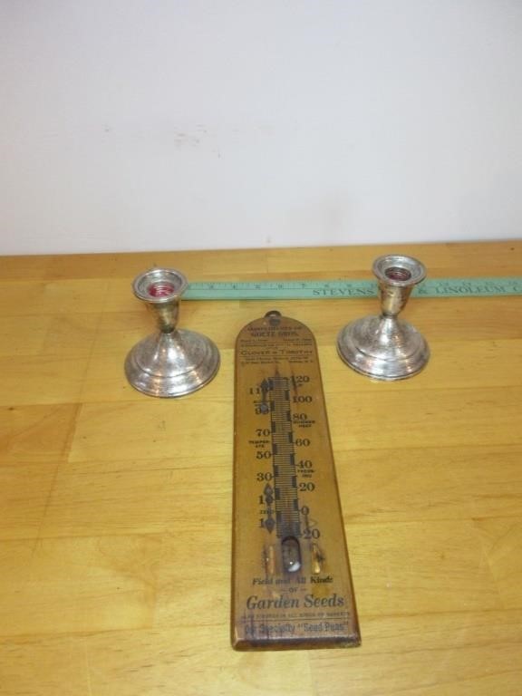 Advertising Thermometer & Sterling Weighted