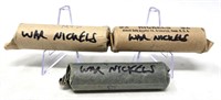 3 Rolls of War Nickels