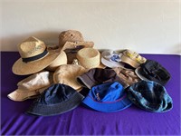 Straw Hats, Cloth Bucket Hats