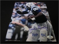 COLTS JOHN MACKEY SIGNED 8X10 PHOTO FSG COA