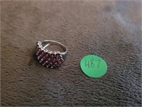 .925 Silver ring with beautiful stones