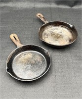 2 - 6 1/2in Cast Iron Skillets