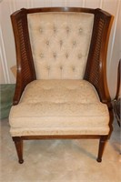 Mid Century Modern Wingback Style Chair With Cane