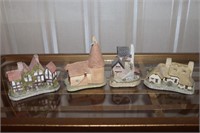 4 Small David Winter Cottages - Collectors Guild
