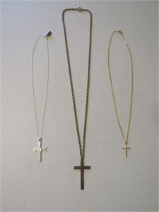 (3) Cross Necklaces