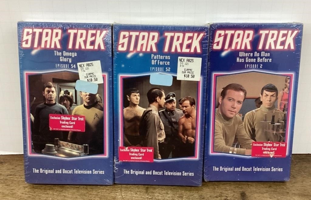 3 Sealed Star Trek VHS tapes