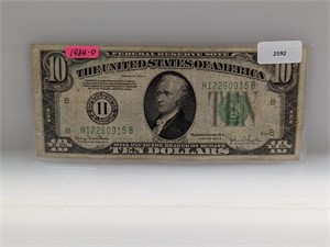 1934-D $10 Fed Reserve Note