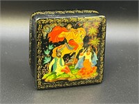 Hand painted Russian Laquer trinket box
