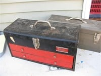 2 Vintage Metal Toolboxes Tool Boxes