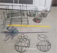 Wire plant holders incl window box holders &