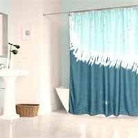 Blue Celestial Tie Dye Shower Curtain Set