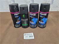 4 AXE men's body spray