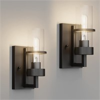 Tipace Black 2-Pack Wall Light Fixtures,Industrial