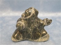 Carved Soapstone Esquimau Inuit Figure 5.5" Tall