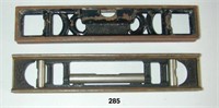 Pair of 9-inch cast iron shaft levels