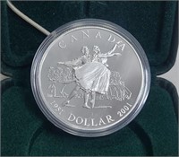 2001 CAD $1 Dollar Proof in Capsule Ballet w/COA