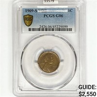 1909-S VDB Wheat Cent PCGS G06