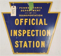 "Official Inspection Station"Metal Double-Sided