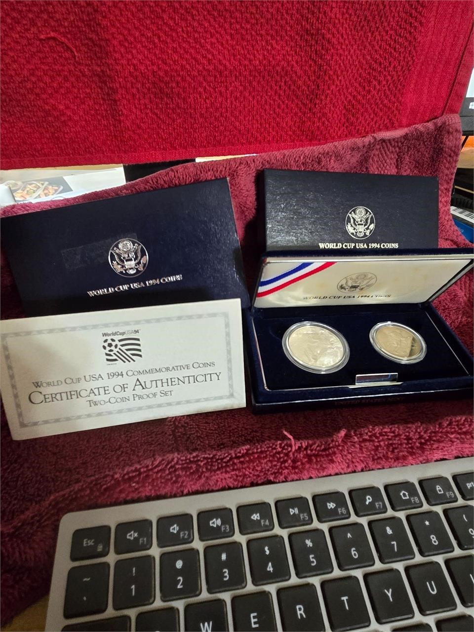 US Mint World Cup '94 Silver Dollar & Half Proof