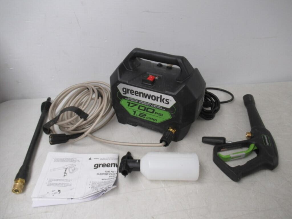 "Used" Greenworks 1700 PSI 1.2-Gallon-GPM 13 Amp