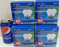 8 ampoules 60W blanc doux Neuf