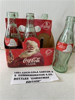 1991 Coca-Cola Carton & 8 Comemerative Bottles