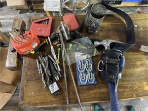 Tool Belt, Drill Bits, Hammer, misc.
