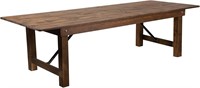 9' x 40" Rustic Solid Pine Folding Farm Table