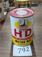 Penn Drake HD Metal Quart Oil Can - Full