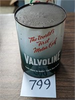 Valvoline Metal Quart Oil Can - Full