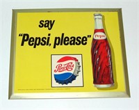 PEPSI-COLA SODA POP ADVERTISING SIGN
