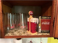 Coca Cola Glasses, Napkin Holder & Salt & Pepper