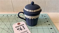 Wedgwood Jasperware Dark Blue (Navy) Sugar Bowl