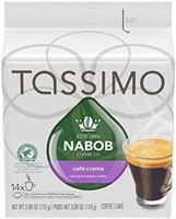 Sealed - Tassimo Nabob Café Crema T-Discs 110g